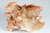 Calcite Crystal Cluster with Hematite Phantoms - Fluorescent! #179945-1